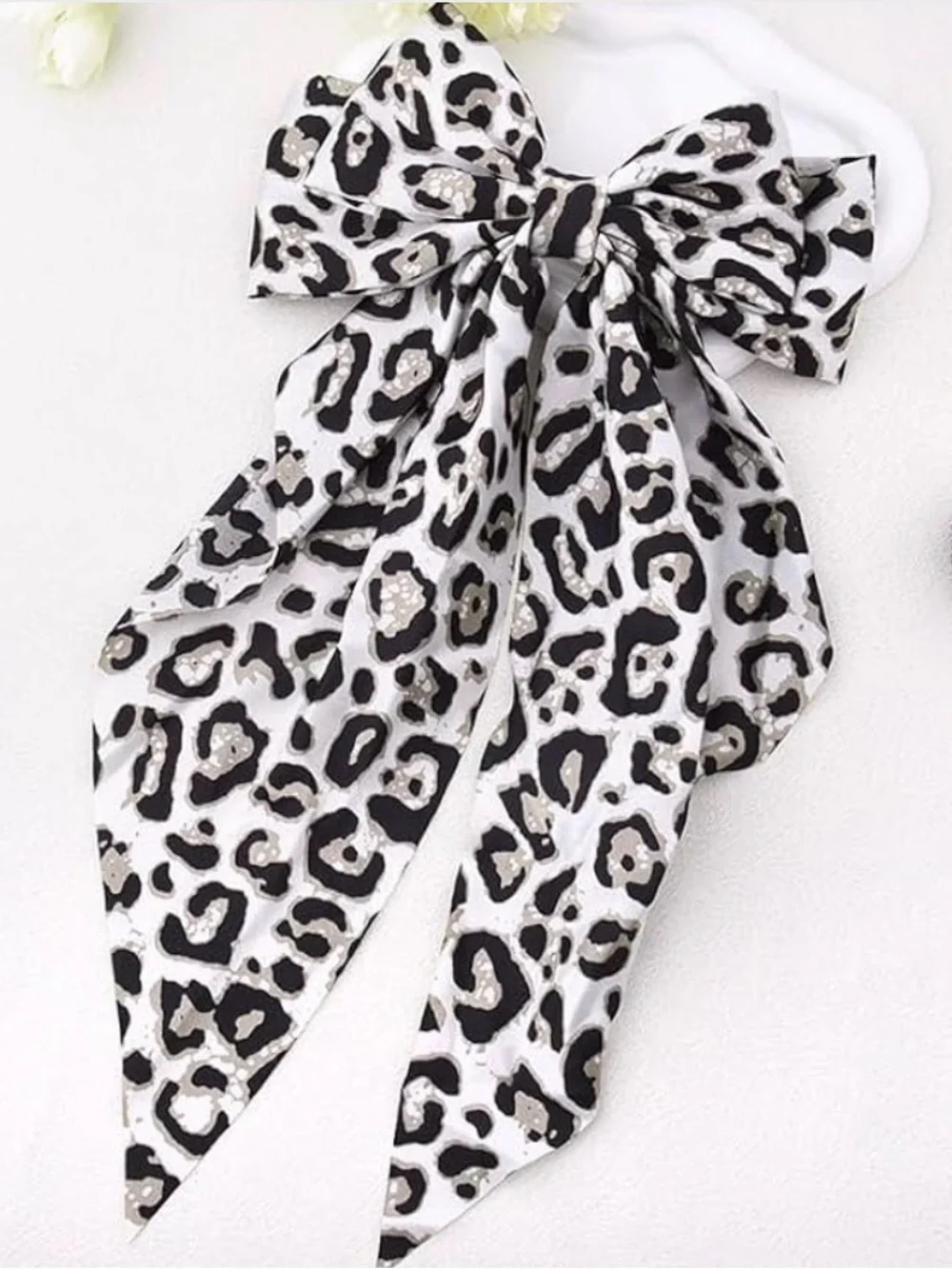 Large Silk Leopard Print Bow - Choose 1